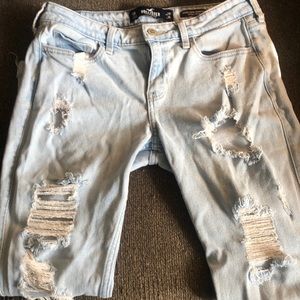 Hollister low rise super skinny crop jeans